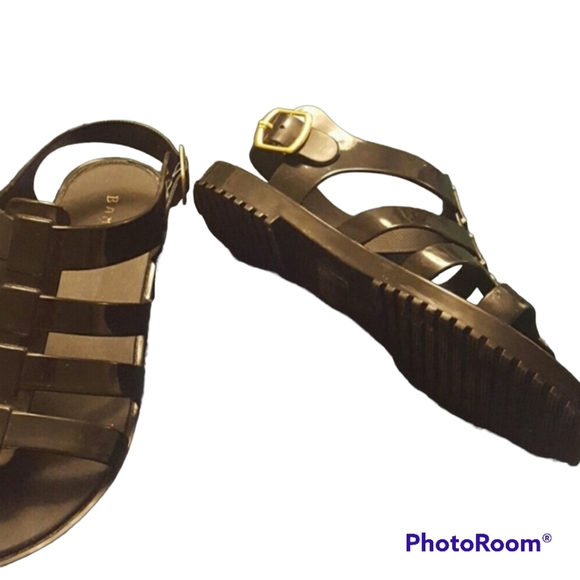 Bamboo black Jelly Sandals. Size 7 - Picture 4 of 4